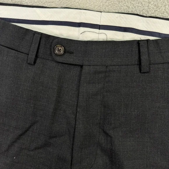 Suitsupply Brescia Trousers Mens 36x28 Grey Vitale Barberis Canonico Wool Casual - Picture 5 of 15